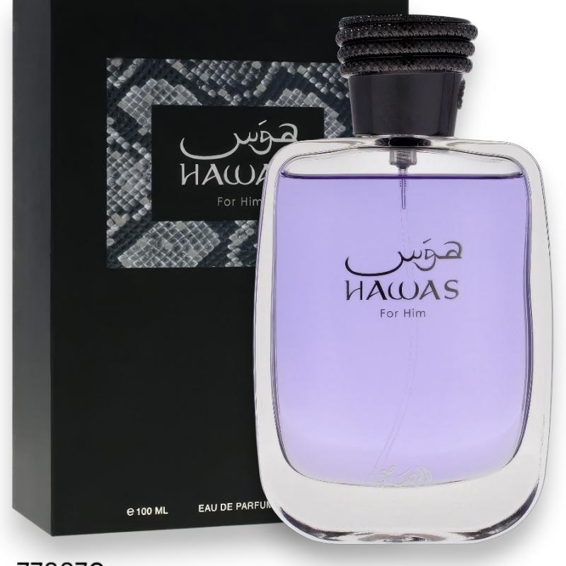 Rasasi Hawas – Eau de Parfum 3.38 oz (100 ml) – Aromatic Aquatic Fragrance